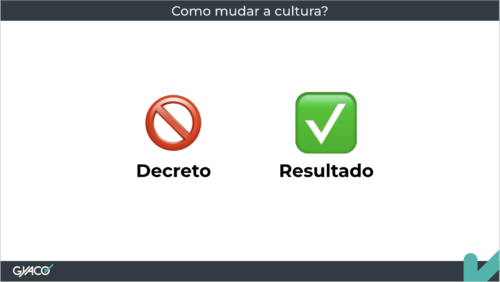 Cultura não muda com decreto, mas com resultado.